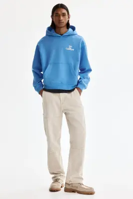 Hoodie Loose Fit avec motifs - Bleu clair/Not for Ceremony — photo 2