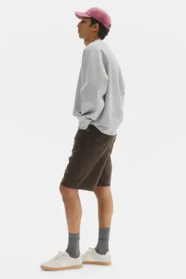 Short Relaxed Fit en denim - Marron denim — photo 3