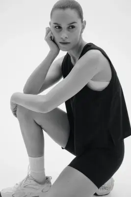 Débardeur de sport boxy DryMove™ - Noir — photo 3