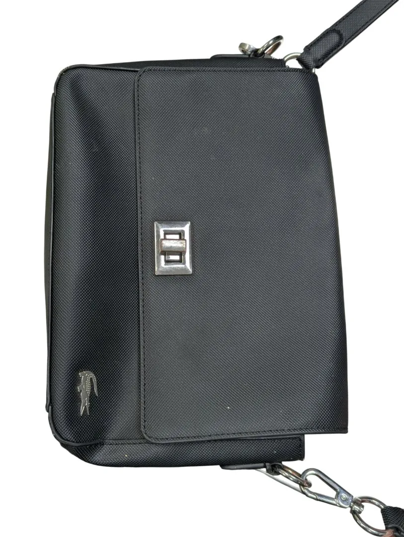 Maroquinerie sac bandouliere a fermoir daily classic en toile enduite piquee,