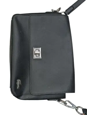 Maroquinerie sac bandouliere a fermoir daily classic en toile enduite piquee,