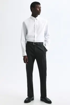 Chemise Slim Fit repassage facile - Blanc — photo 1