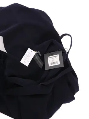 Robe longue décolleté V à fines bretelles en jersey stretch bleu nuit Prix boutique 400€ Taille S/M — photo 3