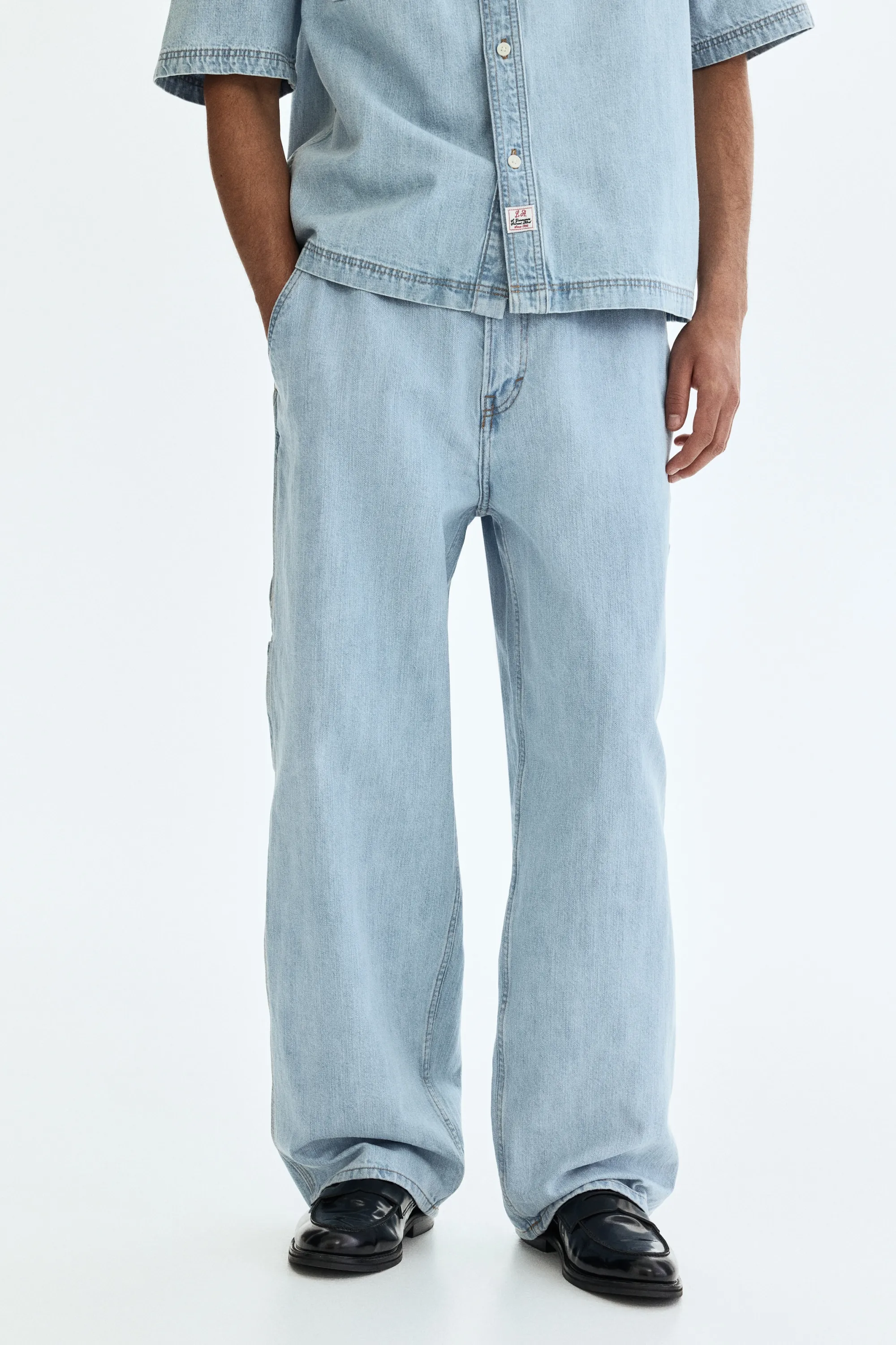 Jean baggy Carpenter - Bleu denim clair