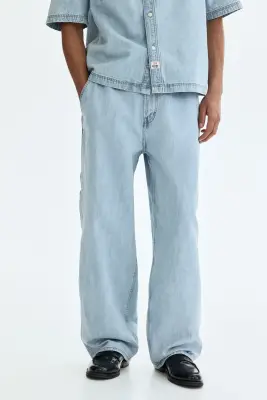 Jean baggy Carpenter - Bleu denim clair — photo 1