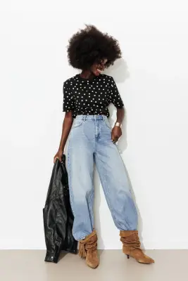 T-shirt oversize à pois — photo 3