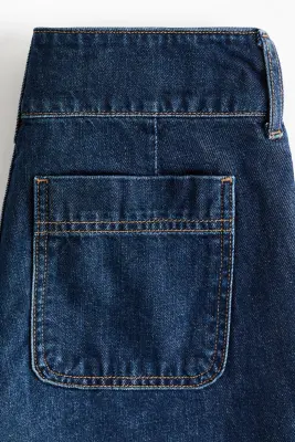Wide High Jeans - Bleu denim foncé — photo 5
