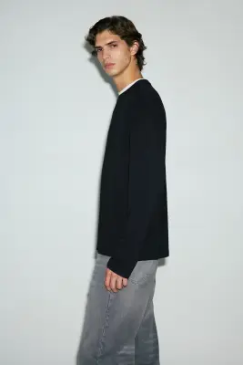 T-shirt à manches longues Warming Regular Fit - Noir — photo 3