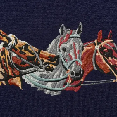 pull helas horses crewneck – navy — photo 2