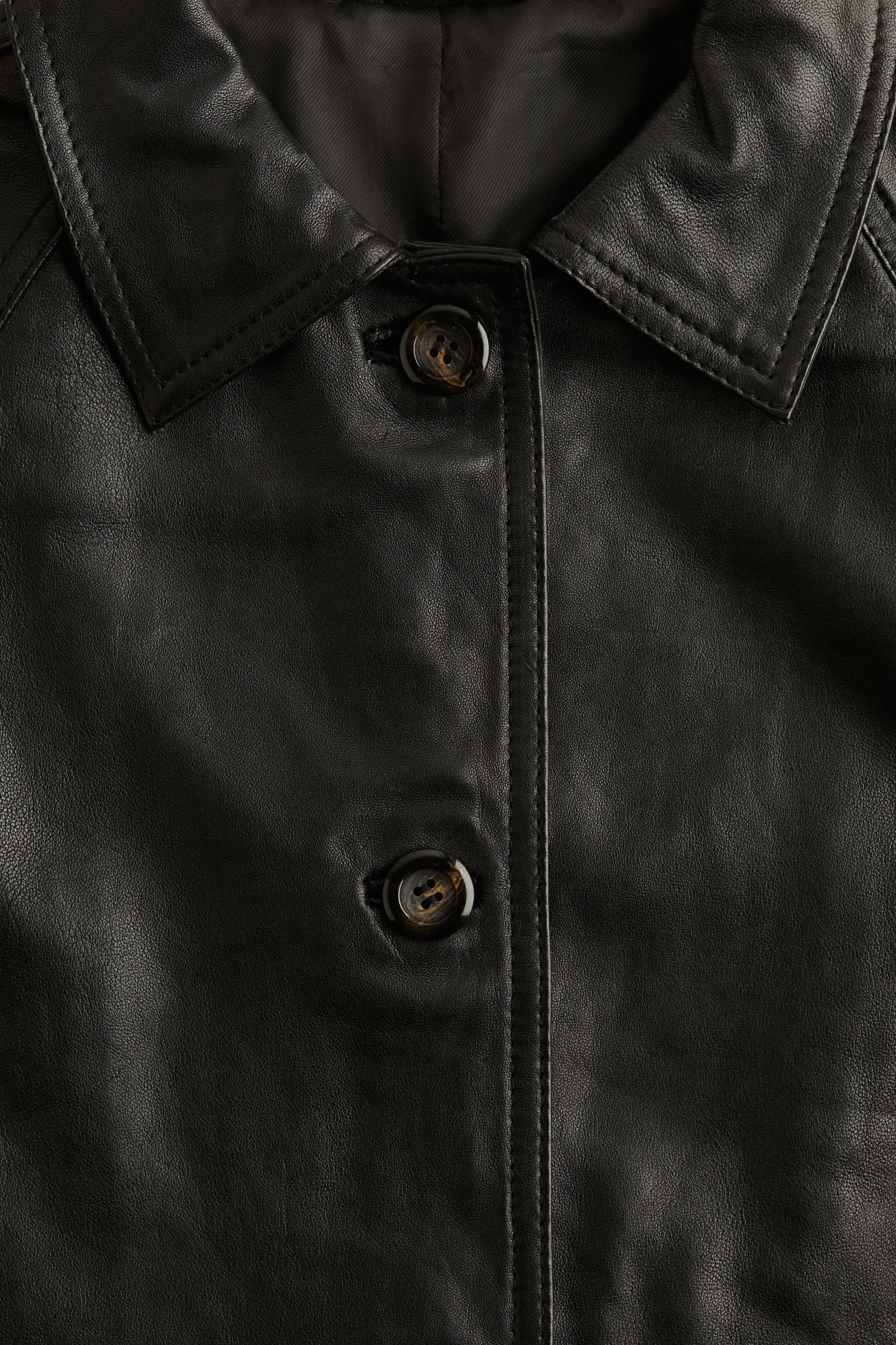 Manteau en cuir - Noir
