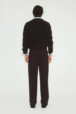 Pantalon large à taille élastique Four-way Stretch - Marron foncé — photo 4
