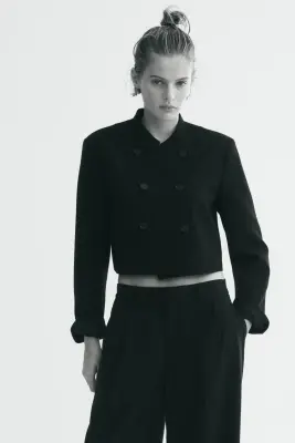 Pantalon chic à jambes larges - Noir — photo 1