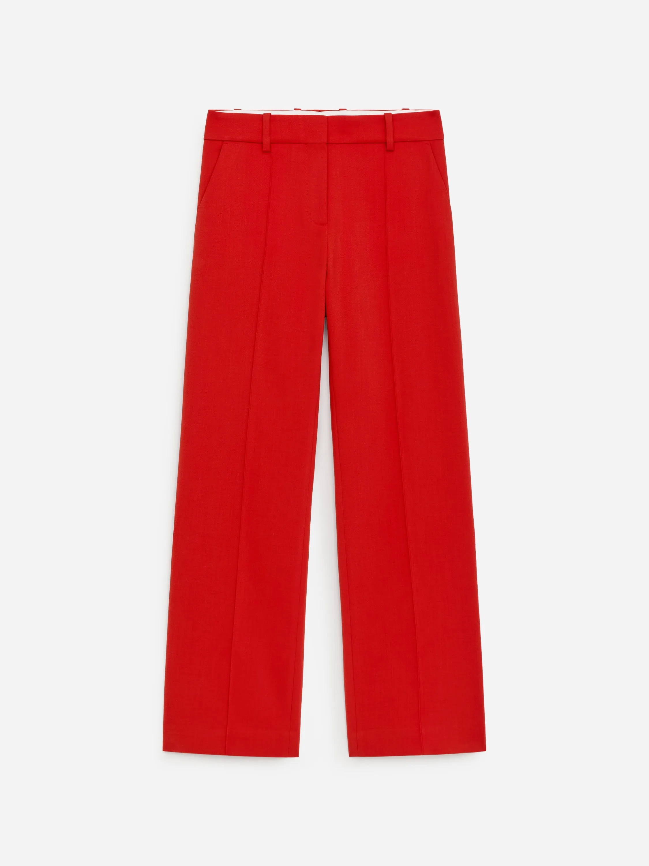 Pantalon tailleur fendu - Rouge