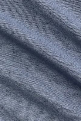 Top en coton pima avec col cheminée - Bleu ancien — photo 4