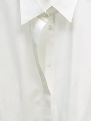 Chemise péplum en coton - Blanc — photo 3
