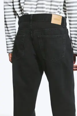 Jean droit décontracté taille mi-haute Space - Tuned Black – Noir — photo 3