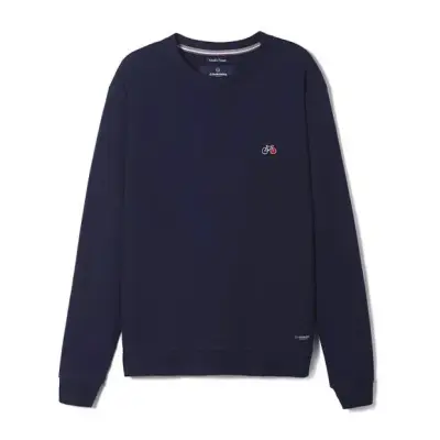 Sweat Basile bleu marine vélo brodé — photo 4