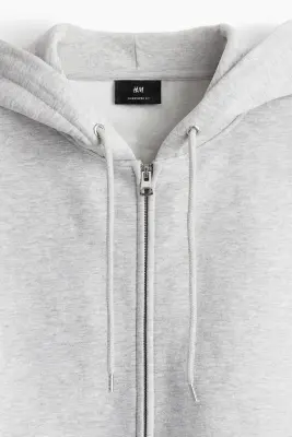 Veste à capuche zippée Oversized Fit - Gris chiné — photo 5