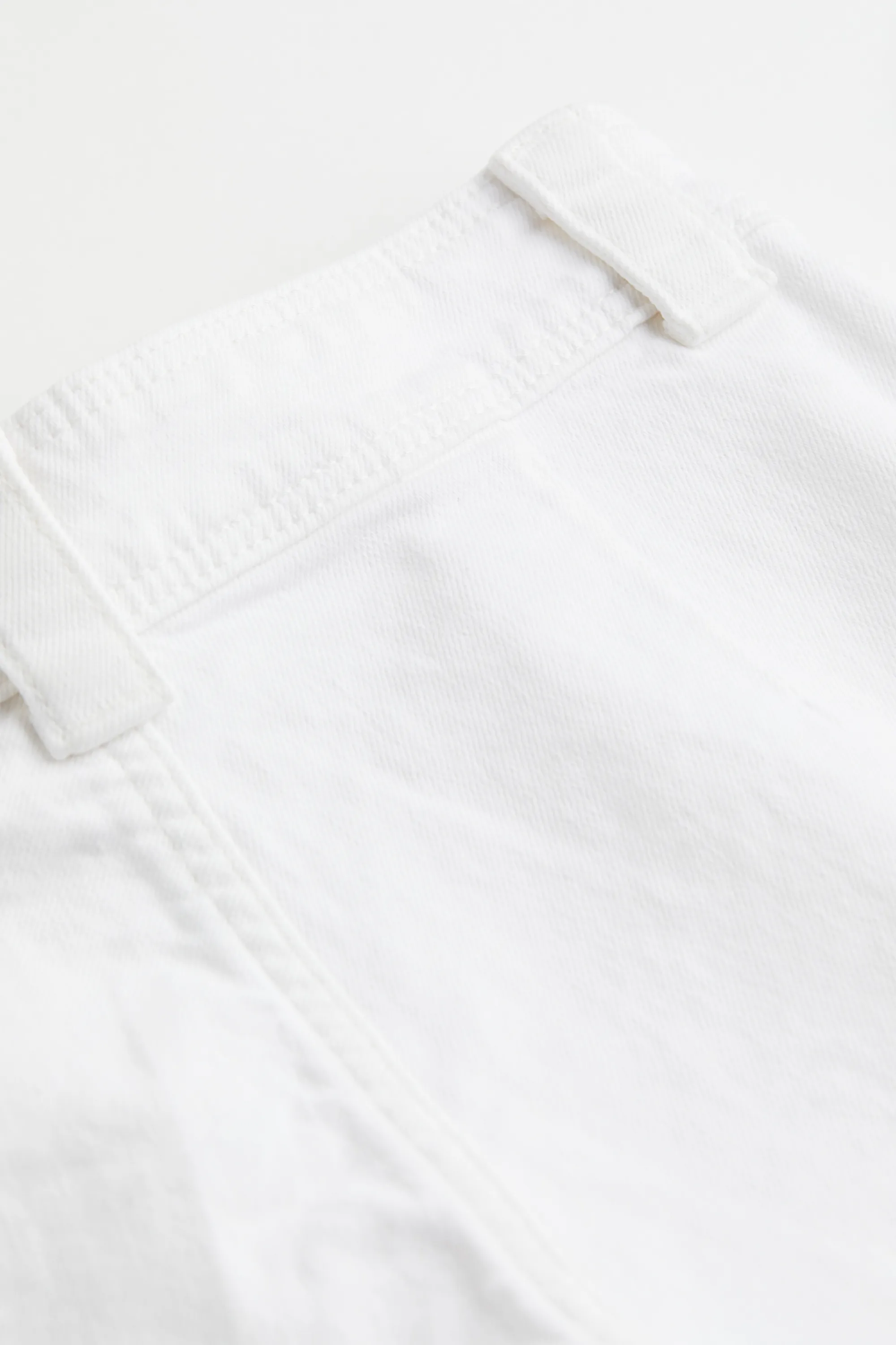 Short en denim - Blanc