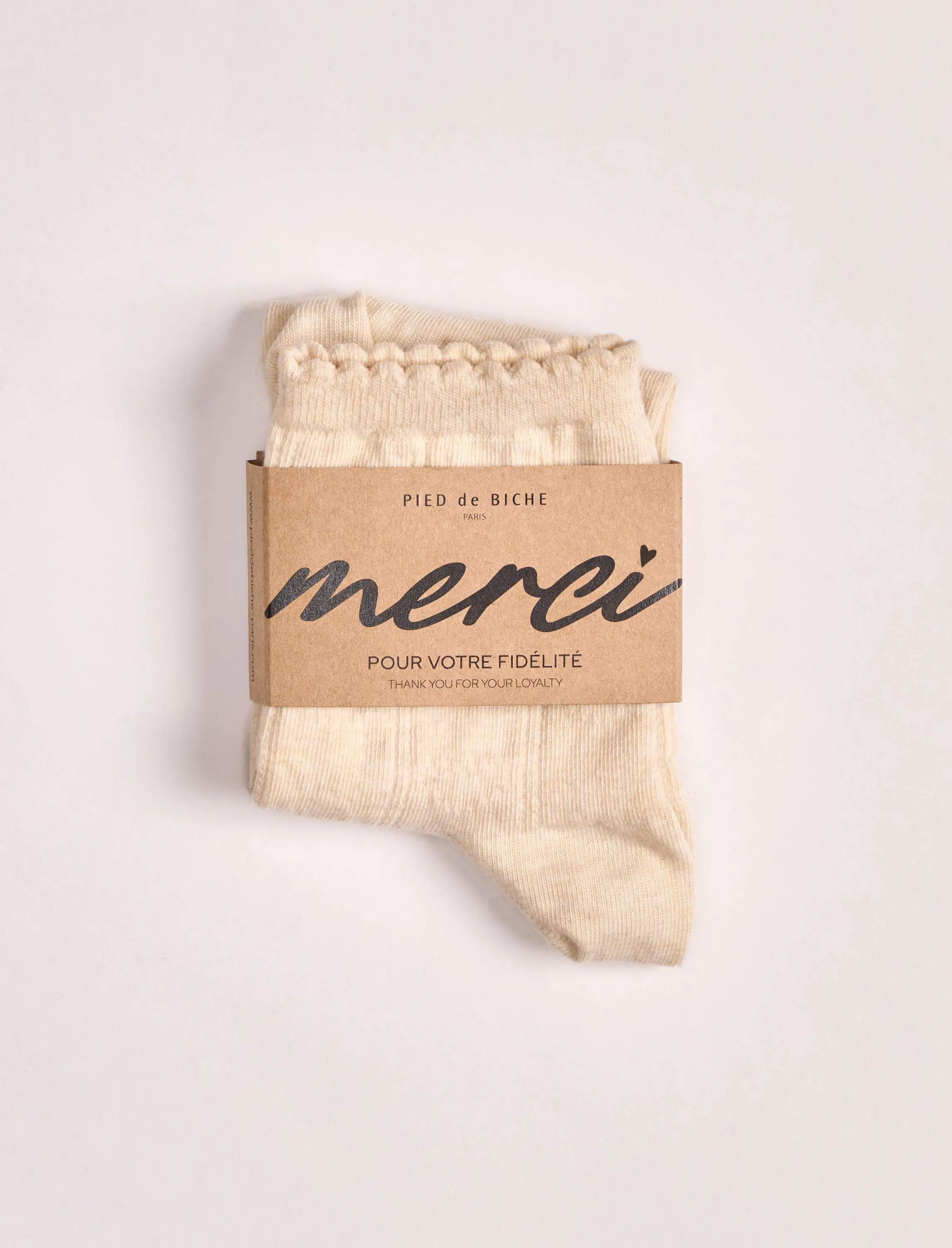 Chaussettes cadeau - Beige chiné