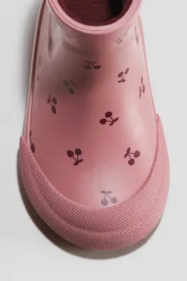 Bottes en caoutchouc - Rose ancien foncé/cerises — photo 2