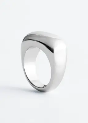 Bague bombée - Argenté — photo 2