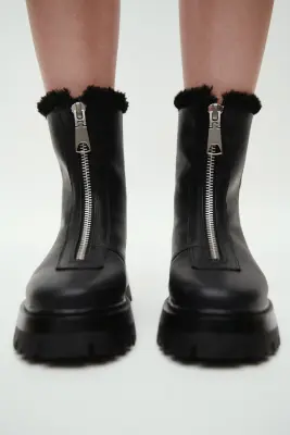 Bottines chaudement doublées - Noir — photo 1