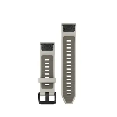 Bracelet Garmin Quickfit 20mm silicone blanc gris cendré / gris foncé 010-13391-06 — photo 2