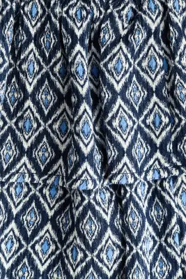Robe à étages smockée - Bleu marine/motif — photo 3