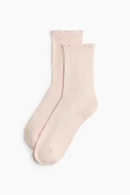 Lot de 3 paires de chaussettes avec détail surjeté - Bordeaux/taupe/crème — photo 1