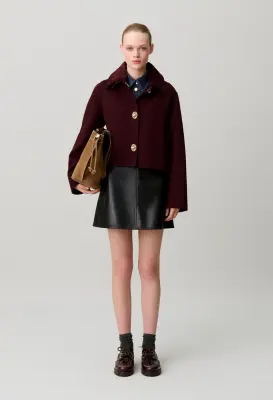 Veste boîte velours côtelé