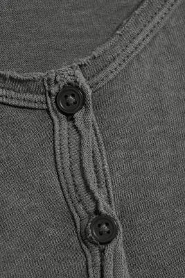 Cardigan ajusté en jersey - Gris foncé délavé — photo 3