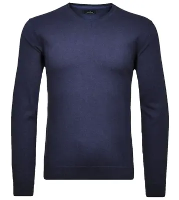 RAGMAN PULL COL V GRANDE LONGUEUR Marine — photo 2