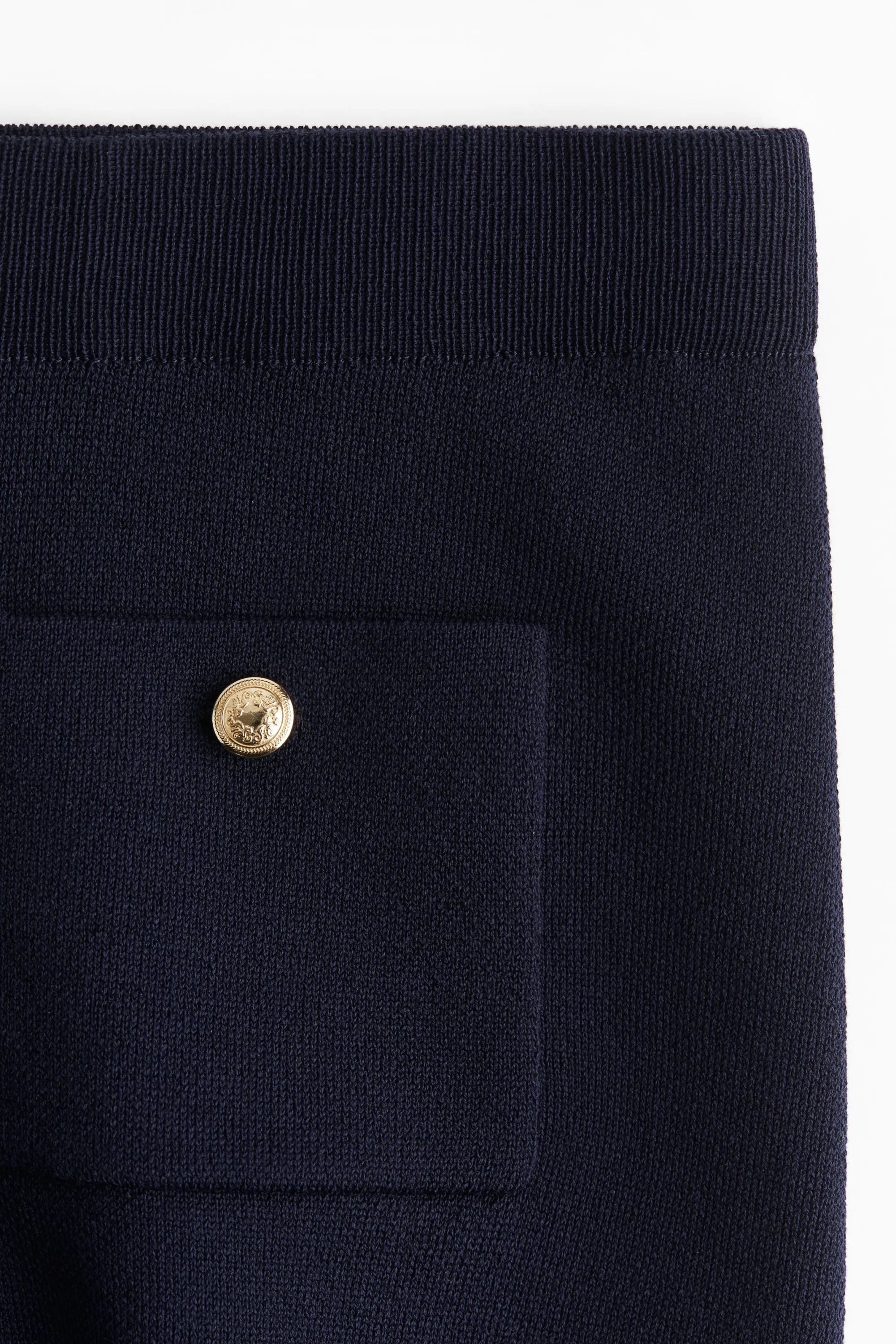 Mini short en maille fine - Bleu marine