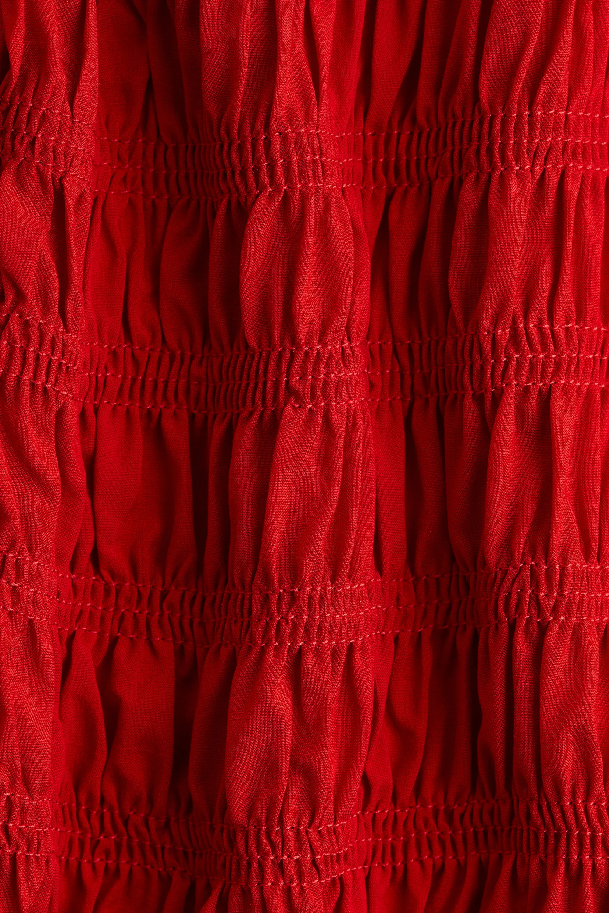Top smocké - Rouge vif