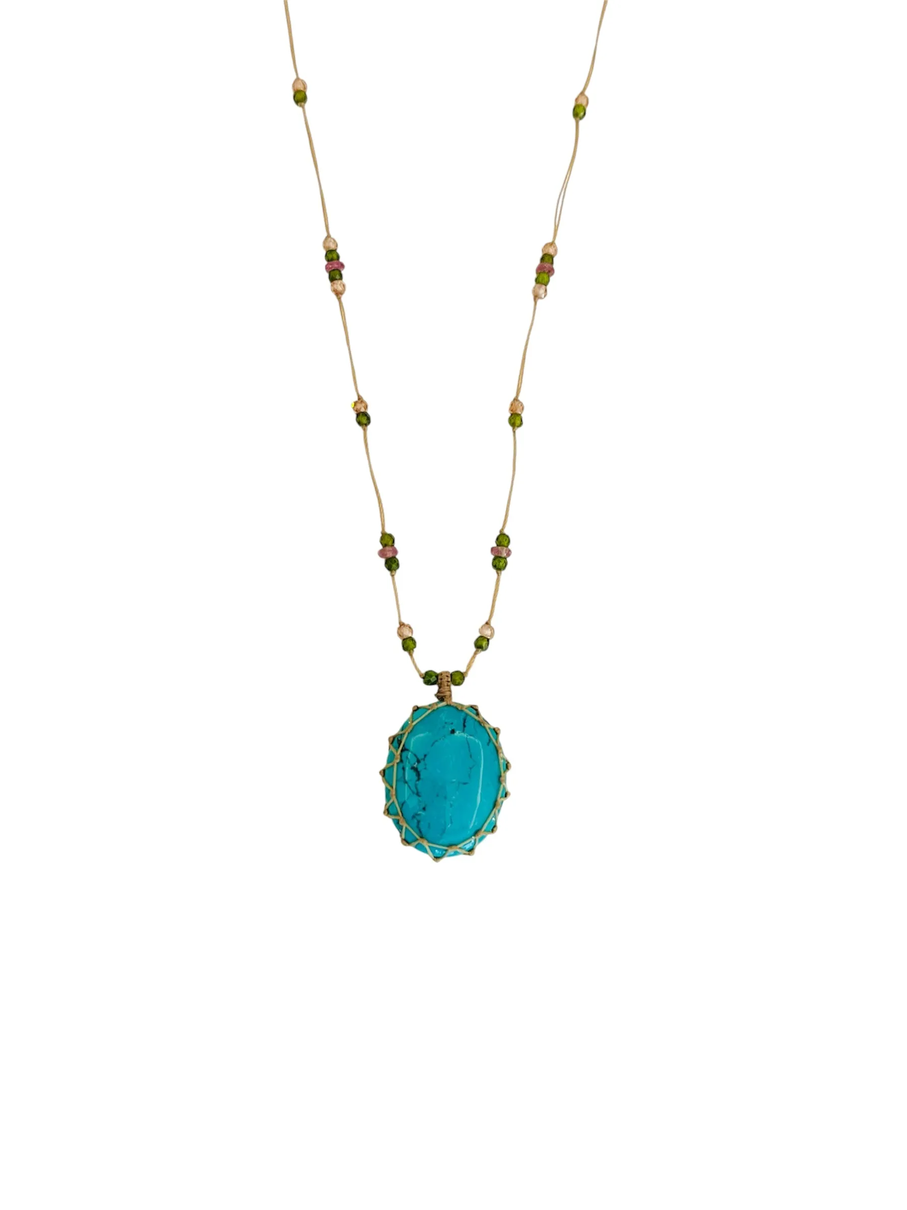 Collier court turquoise - Sharing