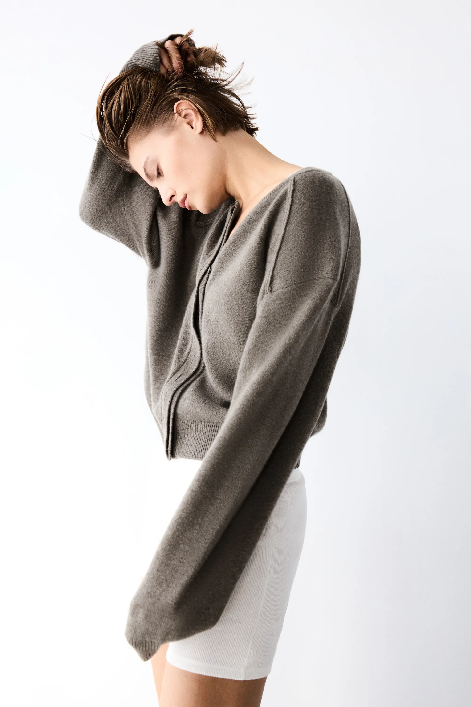 Gilet en cachemire - Taupe foncé