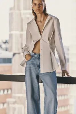 Wide Regular Waist Jeans - Bleu denim clair — photo 1