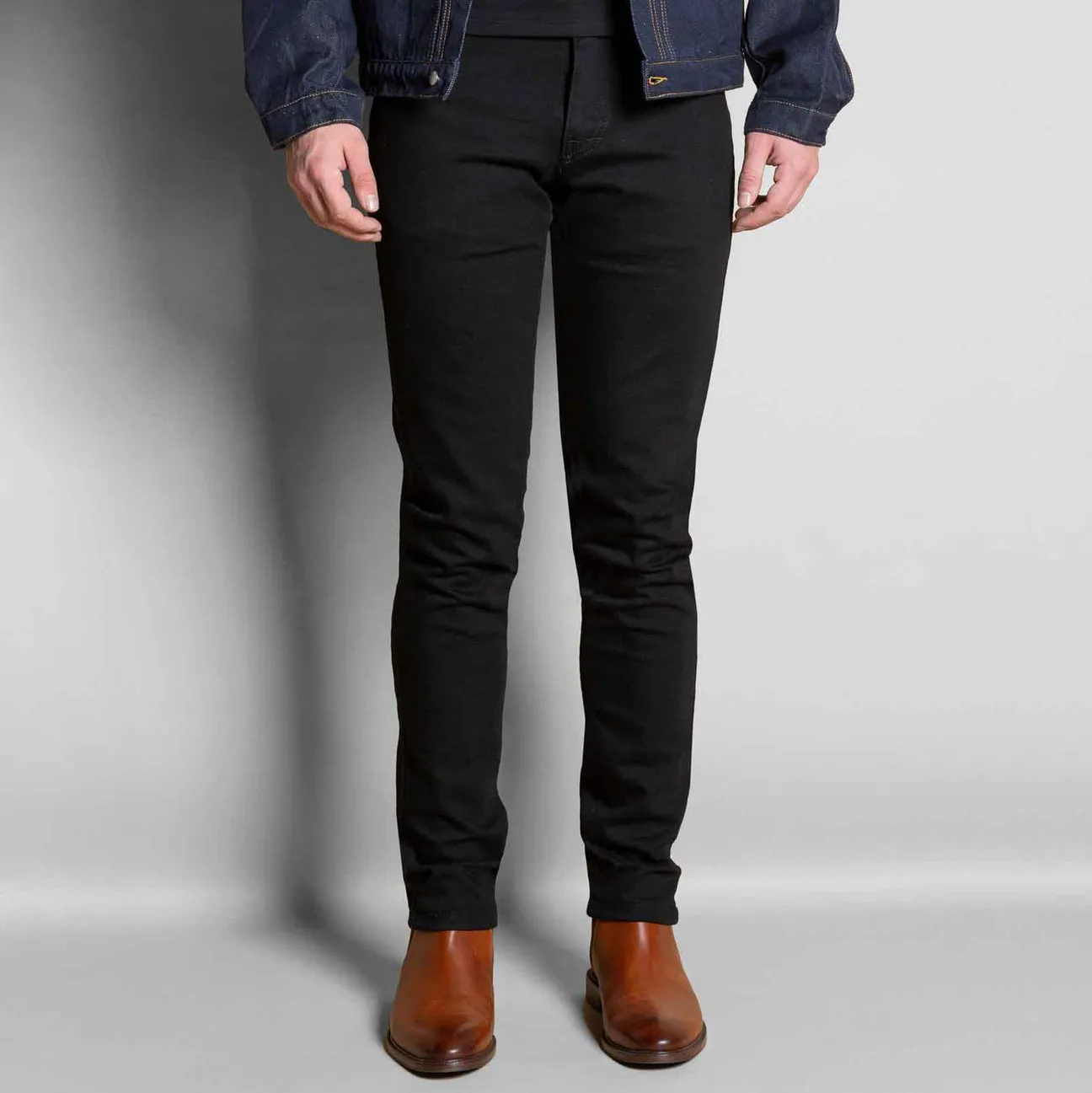 Jeans demi slim noir Paul confort