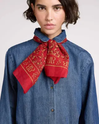 Foulard Johanna rouge — photo 1