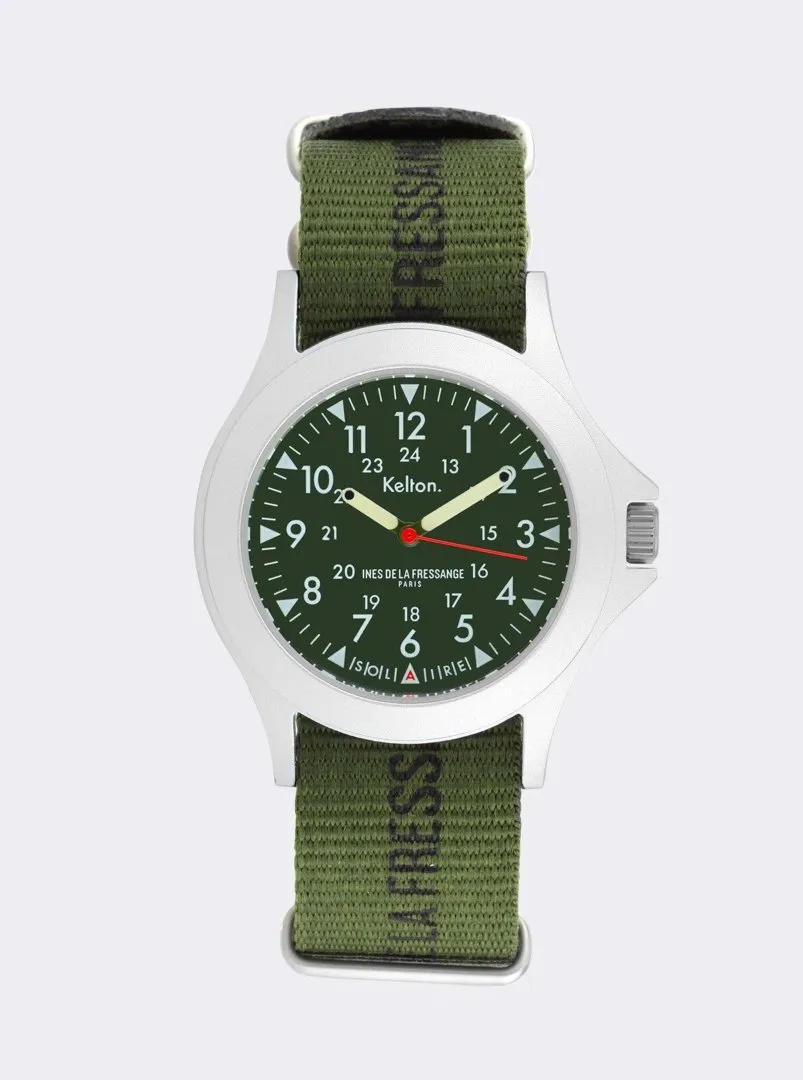 Montre solaire field kaki