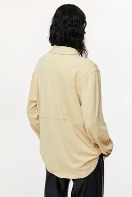 Chemise loose - Beige — photo 3