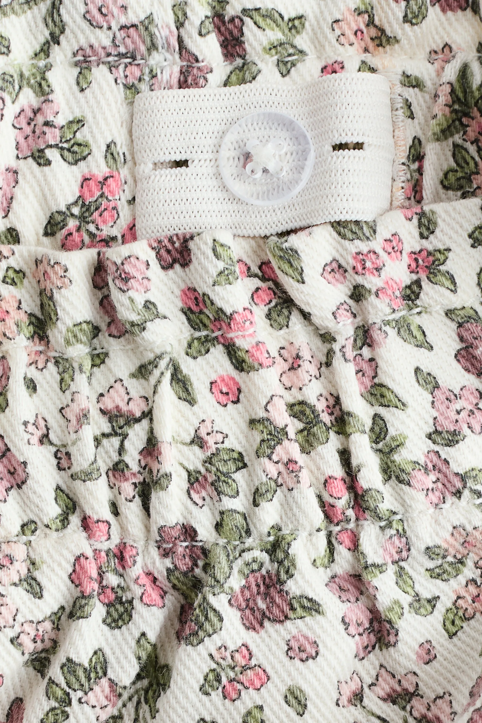 Jean paper bag Relaxed - Blanc/fleuri