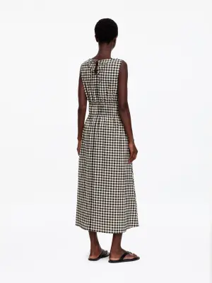 Robe en seersucker - Blanc/Noir — photo 1
