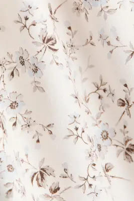 Robe à bretelles fines avec jupe évasée - Crème/fleuri — photo 3