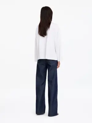 T-shirt décontracté à manches longues - Blanc — photo 2