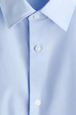 Chemise Slim Fit repassage facile - Bleu clair — photo 5