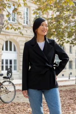 Veste croisée Alysa - noir — photo 2