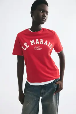 T-shirt imprimé - Rouge/Le Marais — photo 1