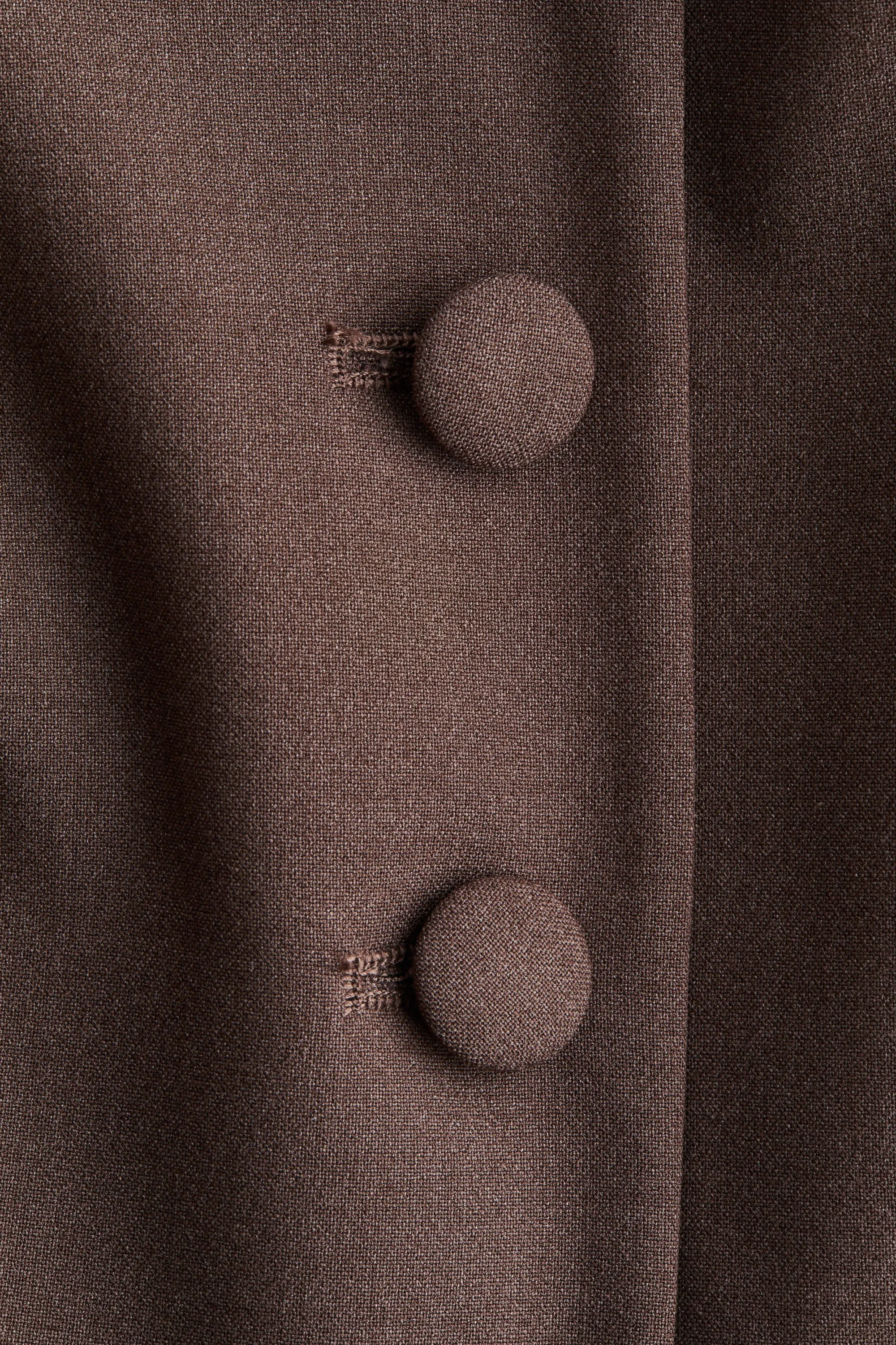 Top à boutons - Marron